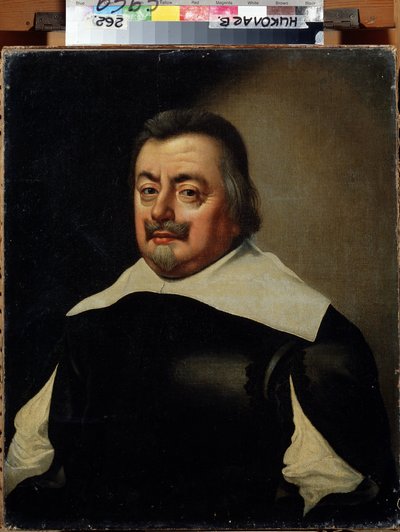Retrato de un hombre con coraza. (Retrato de un hombre con coraza). Pintura de Jan Anthonisz van Ravesteyn (1572-1657). Arte holandés del siglo XVII. Museo de Arte Regional W. Wereshchagin, Mykolaiv, Ucrania de Jan Anthonisz. van Ravesteyn