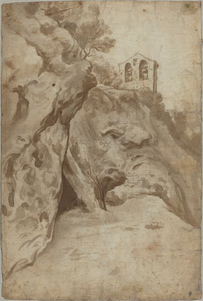Torre de la iglesia en una colina de Jan Asselijn