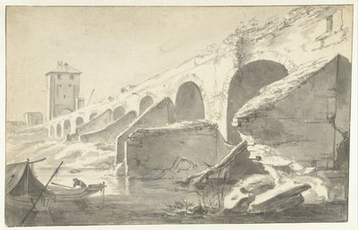Ponte Molle te Roma (?) de Jan Asselijn