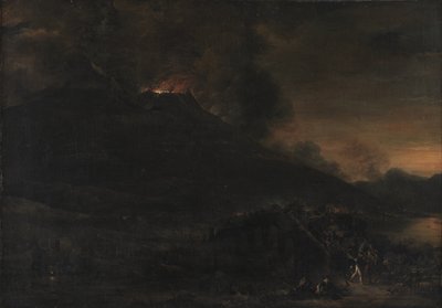 Erupción del Vesubio al anochecer de Jan Asselijn