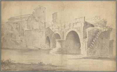 View of the Ponte Rotto, Rome de Jan Asselyn