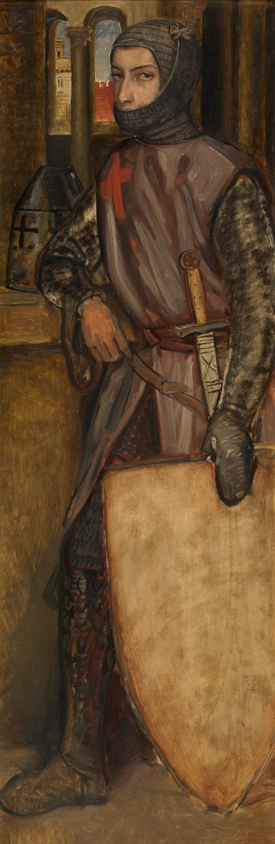 Godofredo de Bouillon (óleo sobre tabla) de Jan August Hendrik Baron Leys