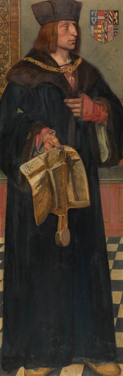 Maximiliano I, Emperador del Sacro Imperio Romano Germánico (óleo sobre tabla) de Jan August Hendrik Baron Leys