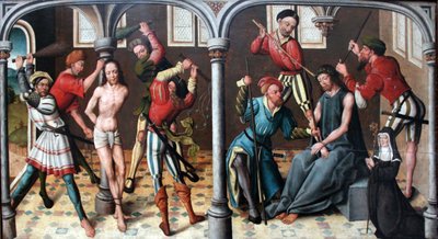Flagelación y la coronación de espinas de Jan Baegert