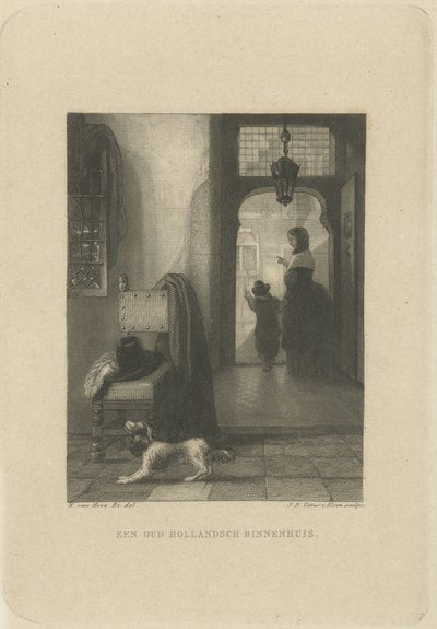 Interior con hondonada
EEN OUD HOLLANDSCH BINNENHUIS. (título en el objeto) de Jan Baptist Tetar van Elven
