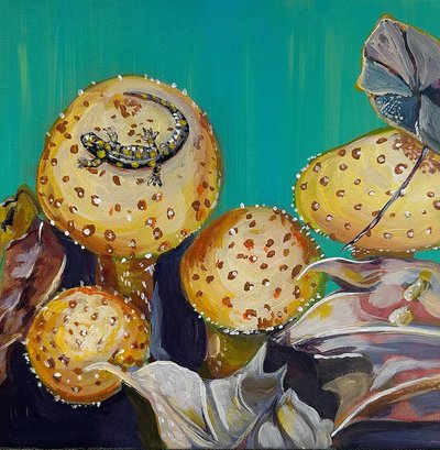 Forest Floor, 2023 (acrílico sobre lienzo) de Jan Barzottini