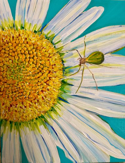 Araña sandía, 2023 (acrílico sobre lienzo) de Jan Barzottini