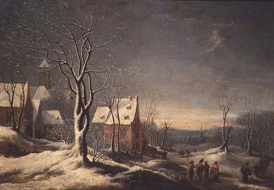 Paisaje de invierno holandés de Jan Beerstraten