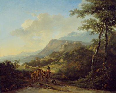 Paisaje italiano con viajeros de Jan Both