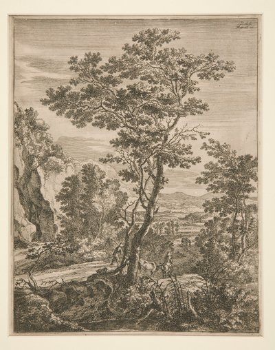 paisaje con un árbol grande de Jan Both