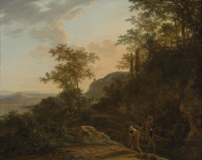 Paisaje sureño con viajeros en un vado de Jan Both