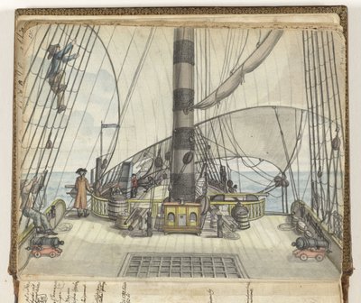 Vista de la cubierta de un barco VOC al palo mayor de Jan Brandes