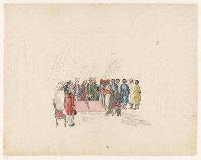 Recepción de los Enviados del Rey de Kandy, 1785 de Jan Brandes