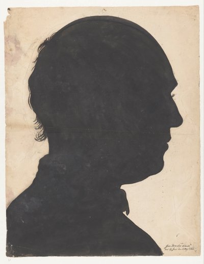 Retrato de silueta de Jan Brandes de Jan Brandes