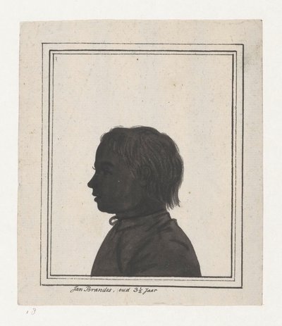 Silueta de retrato de Jan Brandes junior de Jan Brandes