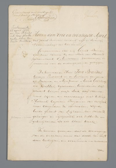 Testamentos de Brandes de Jan Brandes