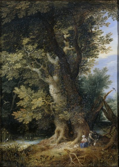 Descanso en la Huida a Egipto de Jan Brueghel (I) (manner of)