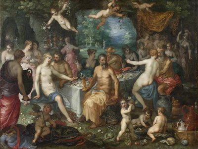 La fiesta de los dioses. La boda de Peleo y Tetis de Jan Brueghel d.Æ.