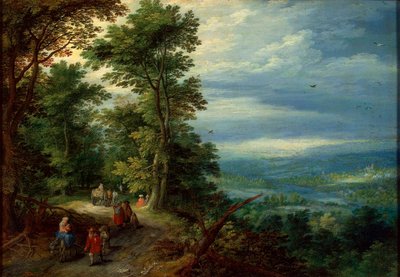 Borde del bosque La huida a Egipto, 1610. de Jan Brueghel the Elder