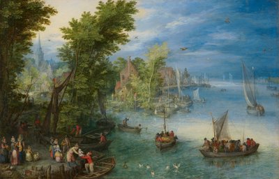 Paisaje fluvial de Jan Brueghel the Elder