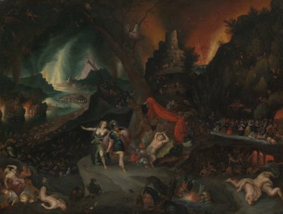 Eneas y la Sibila en el inframundo, 1630s de Jan Brueghel the Younger