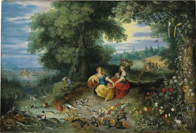 Una alegoría del agua y la tierra de Jan Brueghel the Younger