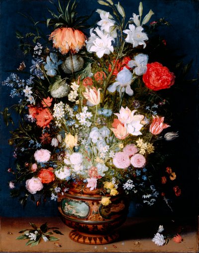 Ramo de flores en jarrón de cerámica de Jan Brueghel the Younger