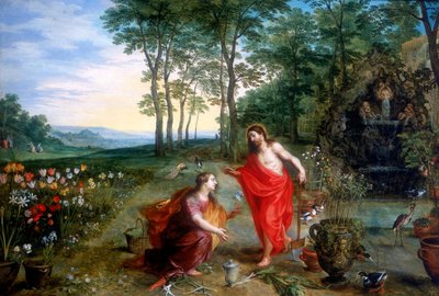 Noli me tangere, siglo XVII de Jan Brueghel the Younger