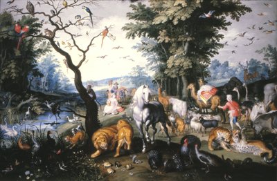Los animales entrando en el Arca de Noé de Jan Brueghel the Younger