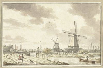 Vista en Zandhoek, a las afueras de Haarlemmerpoort, Ámsterdam de Jan Bulthuis