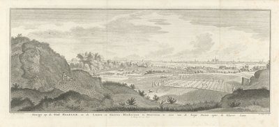 Vista de Haarlem y Overveen Vista de la ciudad de Haarlem y las gradas de hilo y lino en Overveen, vistas desde las altas dunas detrás de Kleever Laan (título sobre el objeto) de Jan Caspar Philips