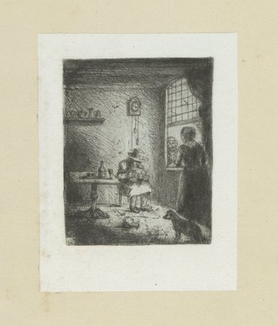 Interior pone lezende hombre The Compleat Work of Etchings de John Chalon / Oeuvre Complette des Eaux Fortes par Jean Chalon (título de la serie) de Jan Chalon