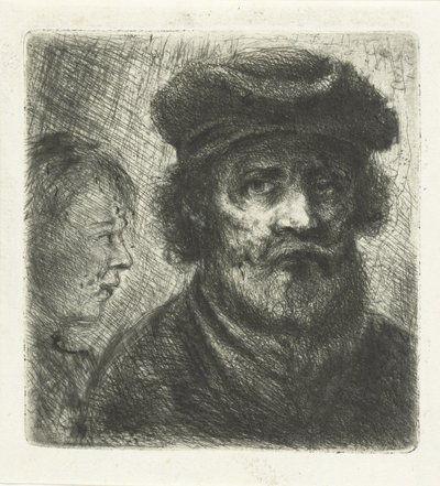 Joven y hombre barbudo de Jan Chalon