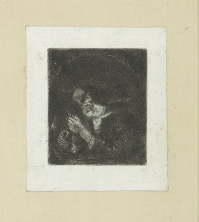 Hombre bij kaarslicht The Compleat Work of Etchings de John Chalon / Oeuvre Complette des Eaux Fortes par Jean Chalon (título de la serie) de Jan Chalon