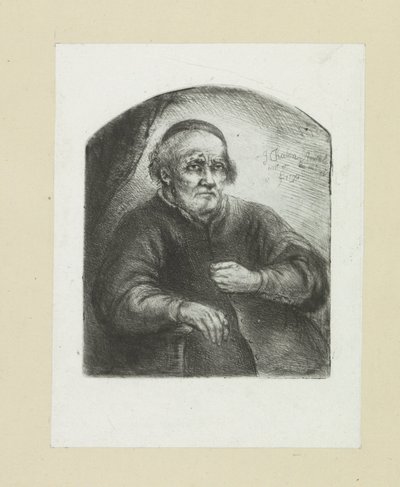 Oude hombre en een leunstoel The Compleat Work of Etchings de John Chalon / Oeuvre Complette des Eaux Fortes par Jean Chalon (título de la serie) de Jan Chalon