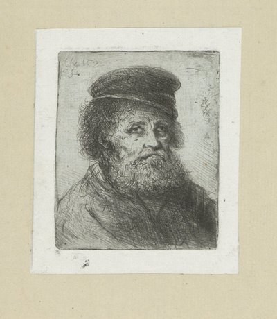 Oude hombre pone a baard en un pedo The Compleat Work of Etchings de John Chalon / Oeuvre Complette des Eaux Fortes par Jean Chalon (título de la serie) de Jan Chalon