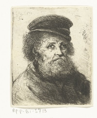 Viejo con barba y gorra de Jan Chalon