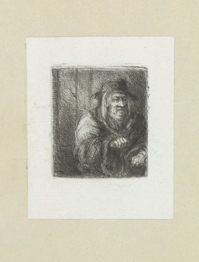 Oude man puso la repisa de la chimenea en azada The Compleat Work of Etchings de John Chalon / Oeuvre Complette des Eaux Fortes par Jean Chalon (título de la serie) de Jan Chalon
