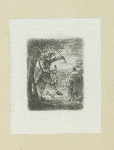 Straatmuzikant pone violación en baile hond The Compleat Work of Etchings de John Chalon / Oeuvre Complette des Eaux Fortes par Jean Chalon (título de la serie) de Jan Chalon