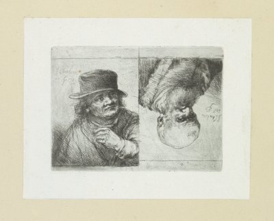 Twee mansportretten The Compleat Work of Etchings de John Chalon / Oeuvre Complette des Eaux Fortes par Jean Chalon (título de la serie) de Jan Chalon