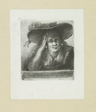 Vrouw pone azada redonda The Compleat Work of Etchings de John Chalon / Oeuvre Complette des Eaux Fortes par Jean Chalon (título de la serie) de Jan Chalon