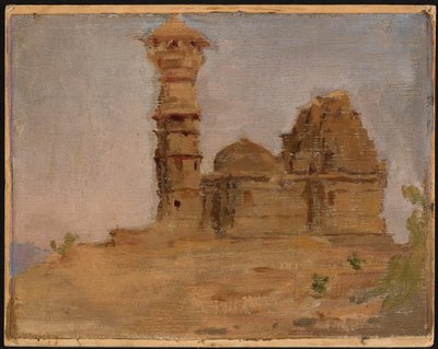 Antiguo templo abandonado en Chittorgarh. De un viaje a la India de Jan Ciągliński