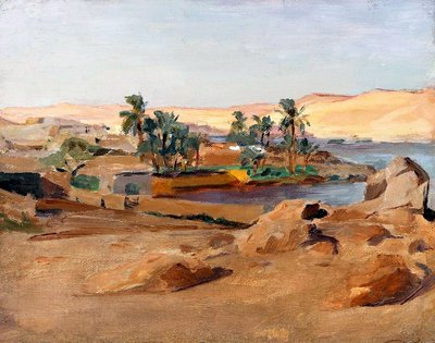 El río Nilo cerca de Asuán. Del viaje a Egipto de Jan Ciągliński