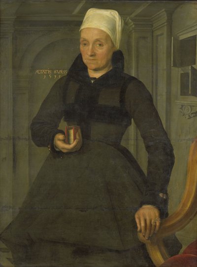 Retrato de Lysbeth Hendriksdr (1536-después de 1603). Esposa de Bartholomeus van der Wiere de Jan Claesz. (attributed to)