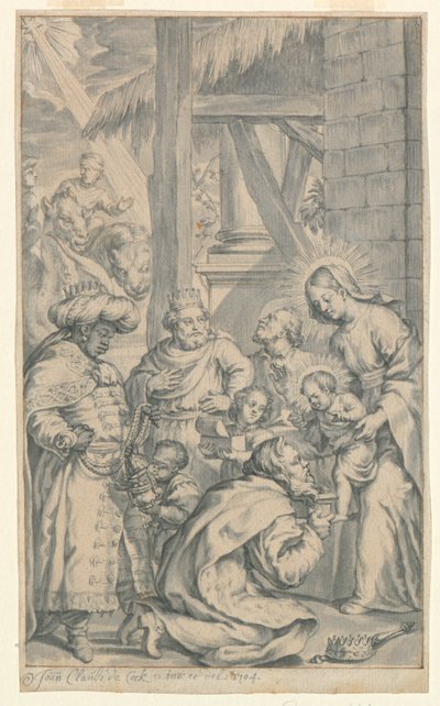 Adoración de los Reyes Magos de Jan Claudius de Cock