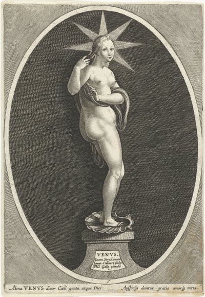 Venus Venvs (título sobre el objeto) Zeven el buen planeta (título de la serie) Septem Planetae (título de la serie) de Jan Collaert (II)
