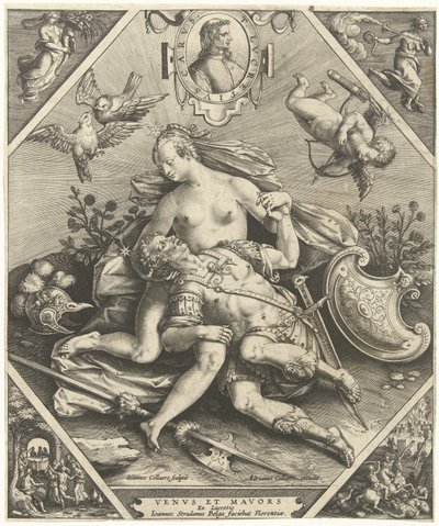 Venus en Mars Venvs et Mavors (title on object) de Jan Collaert (II)