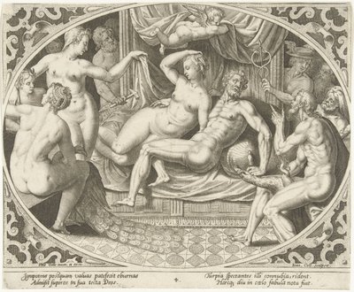 Venus y Marte atrapados en adulterio Venus y Marte (título de la serie) de Jan Collaert (II)