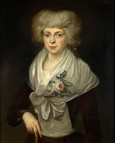 Retrato de una dama con flores de Jan Cornelis Mertens