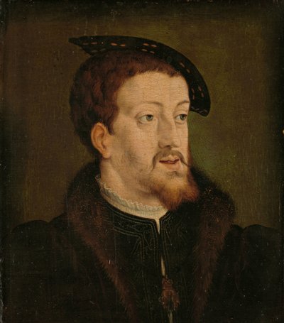 Retrato de Carlos V, emperador del Sacro Imperio Romano Germánico de Jan Cornelisz Vermeyen (manner of)